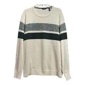 Izod Men's Cream and Black Sweater XL